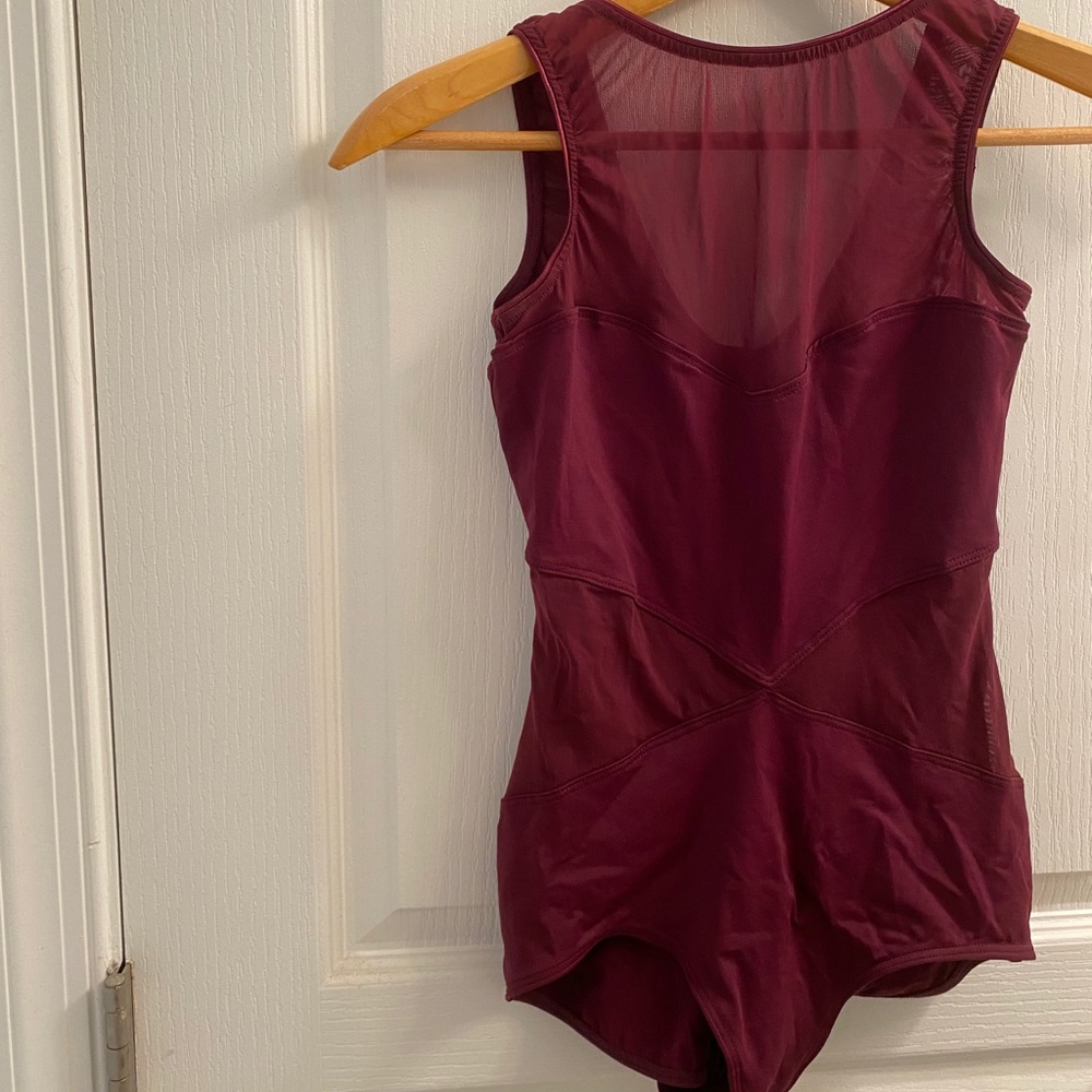 Burgundy Mesh Nordstrom bodysuit